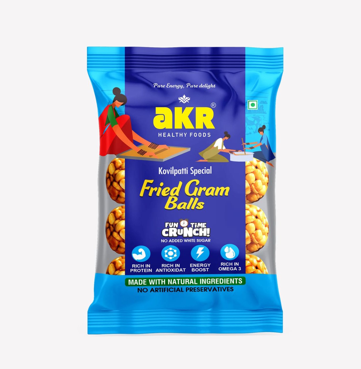 Fried Gram Candy Balls Pack Of 3 (150G Each)