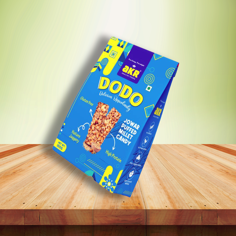 Dodo Jowar Puffed Millet Cube Candy Pack Of 2 ( 100G Each )